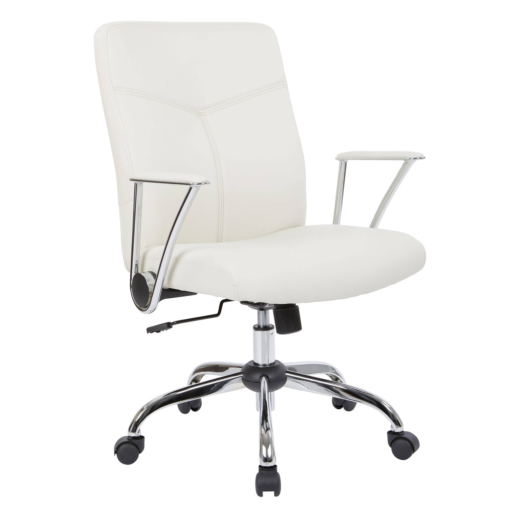 Charcoal Faux Leather Chair with Chrome Base J412806