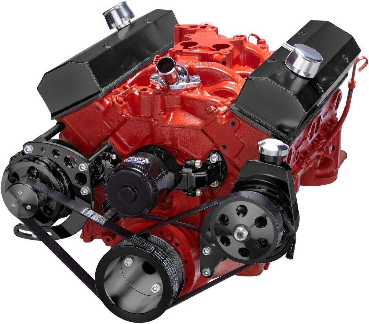 Black Small Block Chevy Serpentine Kit with Electric Water Pump H234764