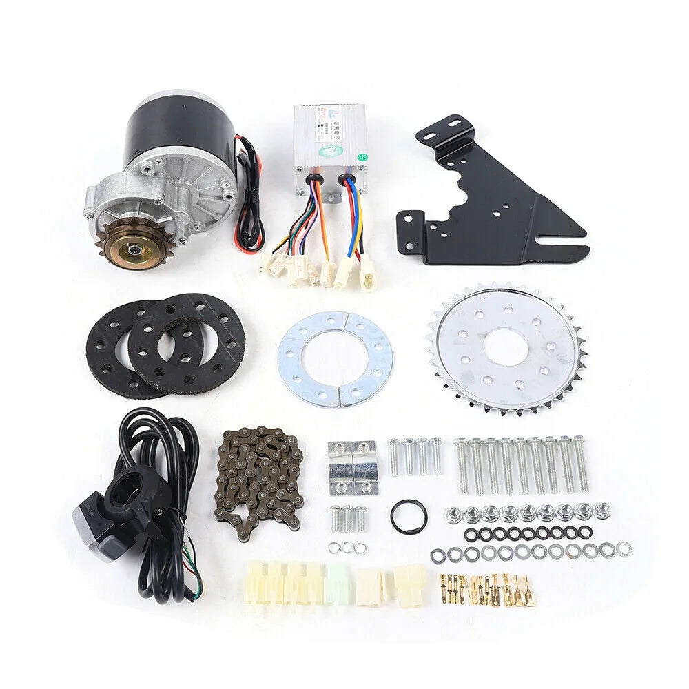 36V 350W E-Bike Motor Thumb Kit Mountain Bike Conversion Kit Electric Bicycle Brush Motor W/Freewheel A532