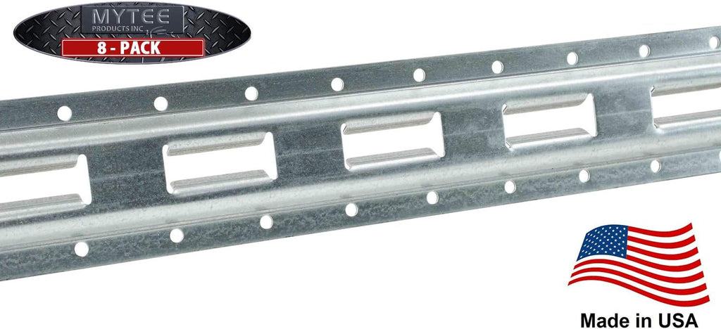 8 Pack 5' Vertical E-Track Galvanized Steel Tie-Down Rail H11115