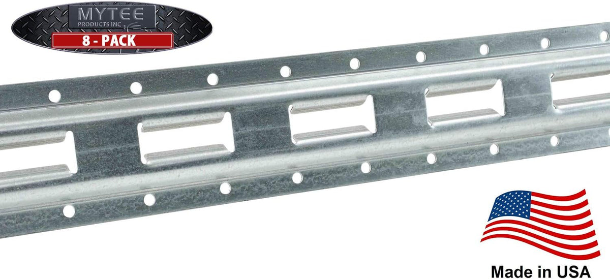 8 Pack 5' Vertical E-Track Galvanized Steel Tie-Down Rail H11115
