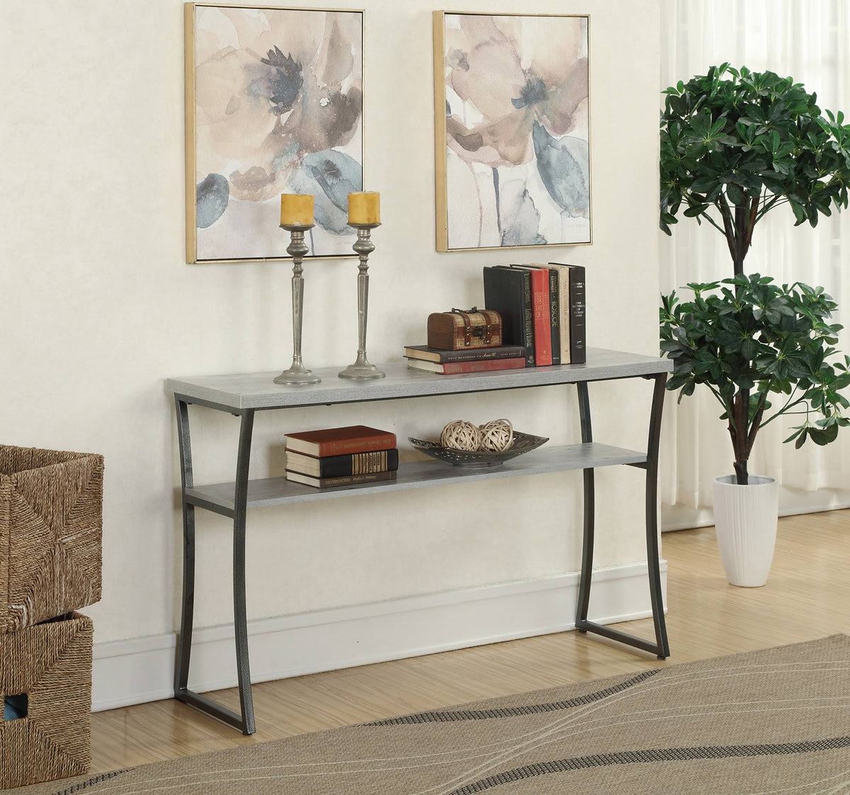 Faux Birch Console Table S136