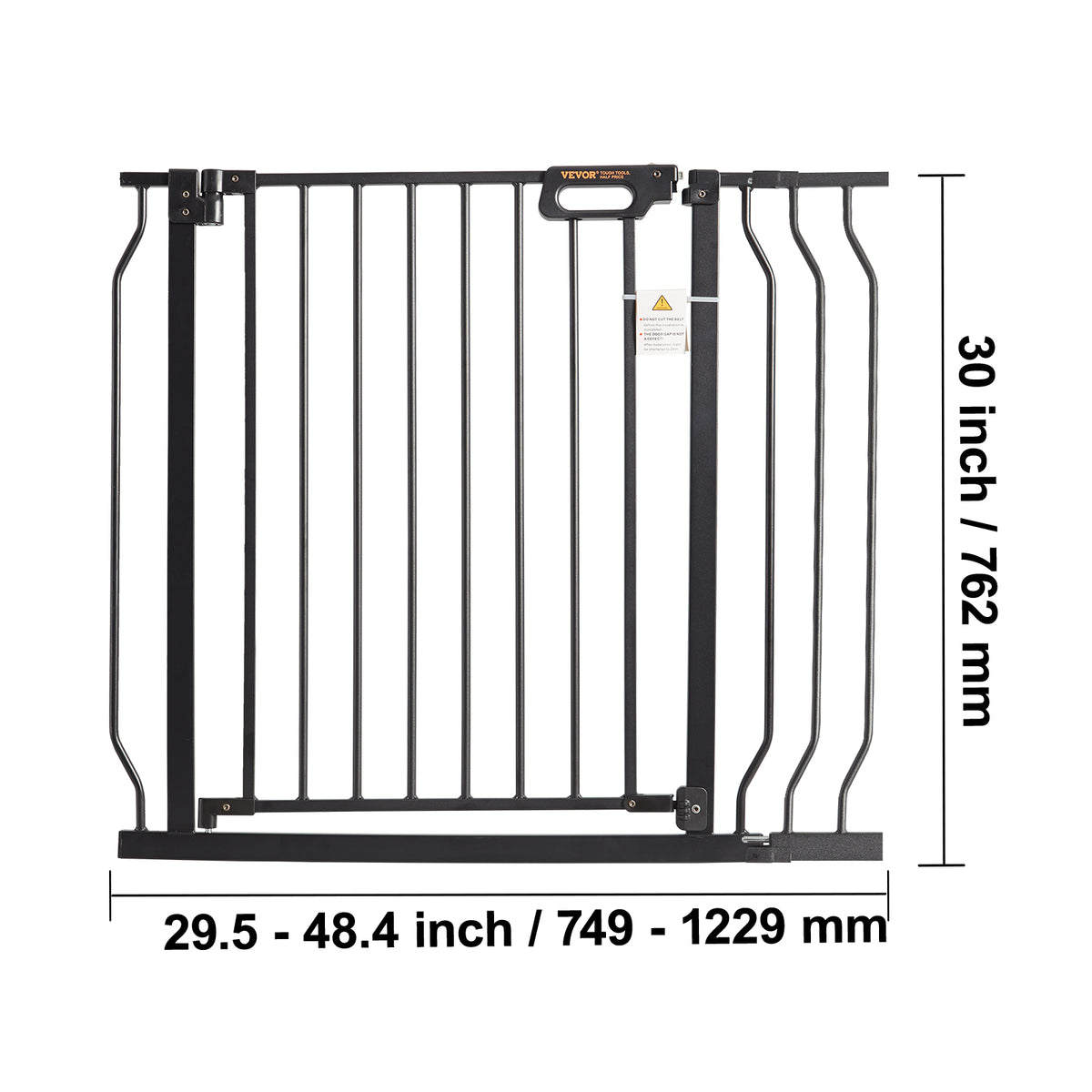 Black Extra Tall Baby Gate with Door M923107