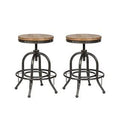 Vintage Distressed Metal Adjustable Barstool (Set of 2) Z35455