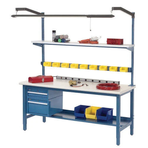 Light Gray Plastic Laminate Workbench Top Z53977