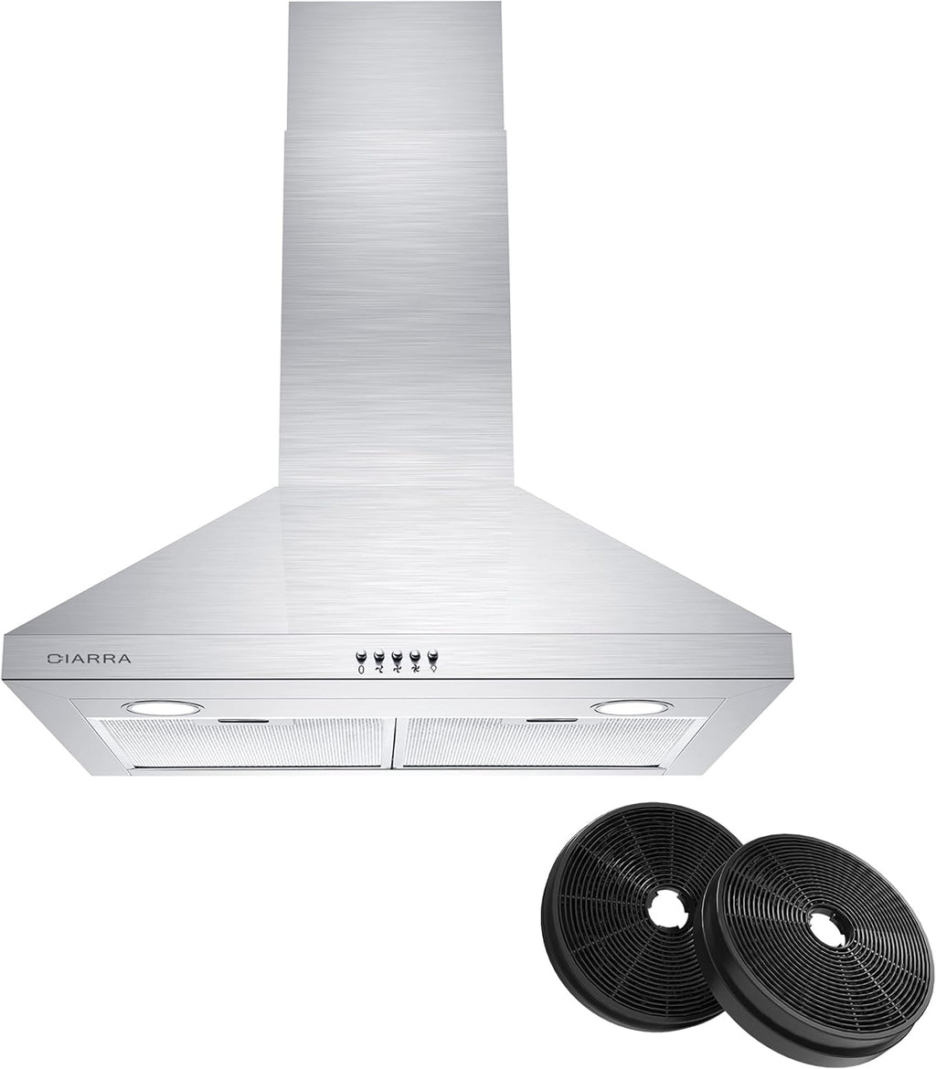 30 inch 450 CFM Stainless Steel Wall Mount Range Hood Vent B274