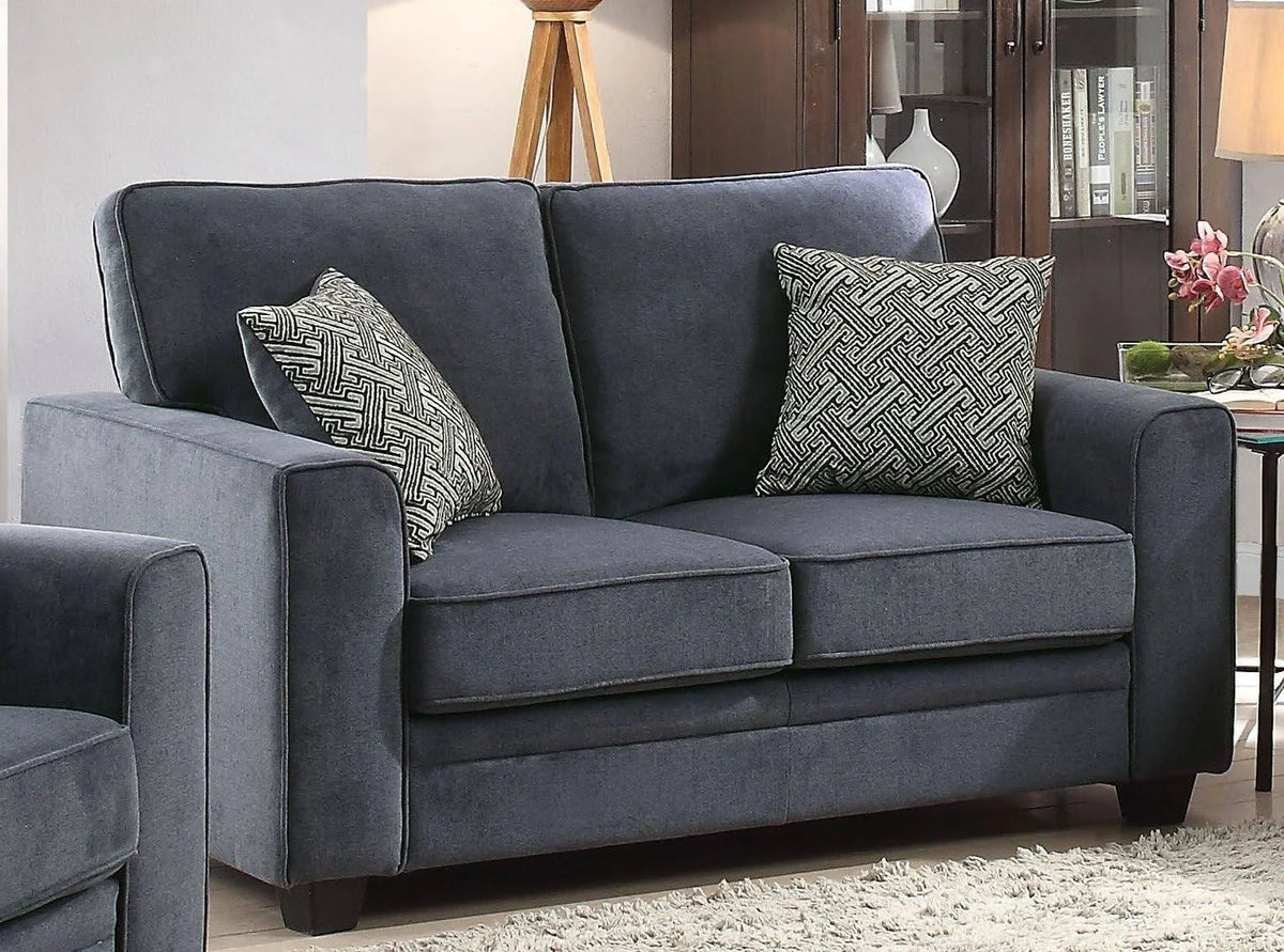 Blue Fabric Loveseat with Sleeper S683