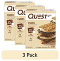 (3 pack) Quest Protein Bar, Smores, 20g Protein, Gluten Free, 4 Ct N189