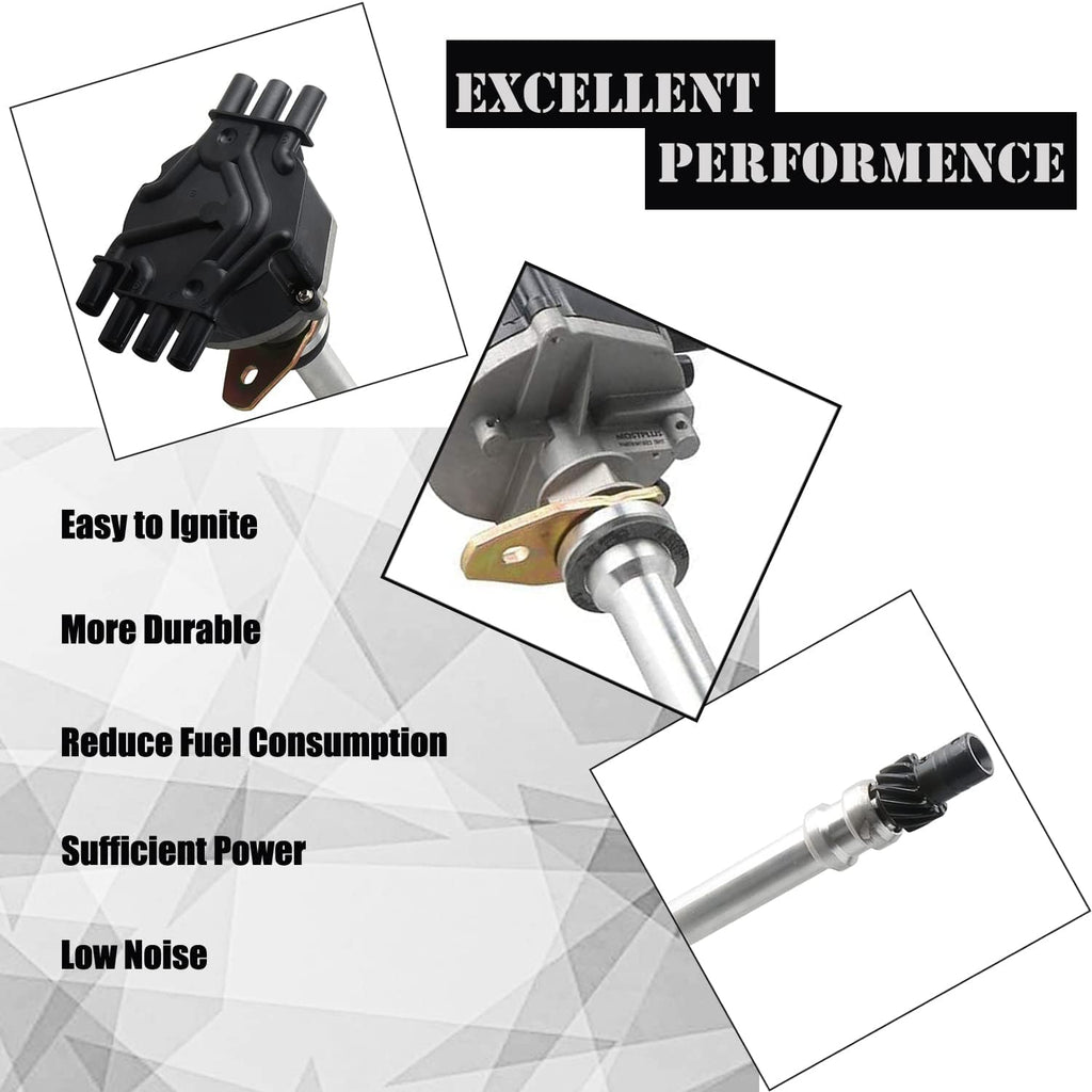 Ignition Distributor Compatible with Chevy GMC Pickup Truck 4.3L V6 Vortec 1996-2005 Pack of 2 Q539481