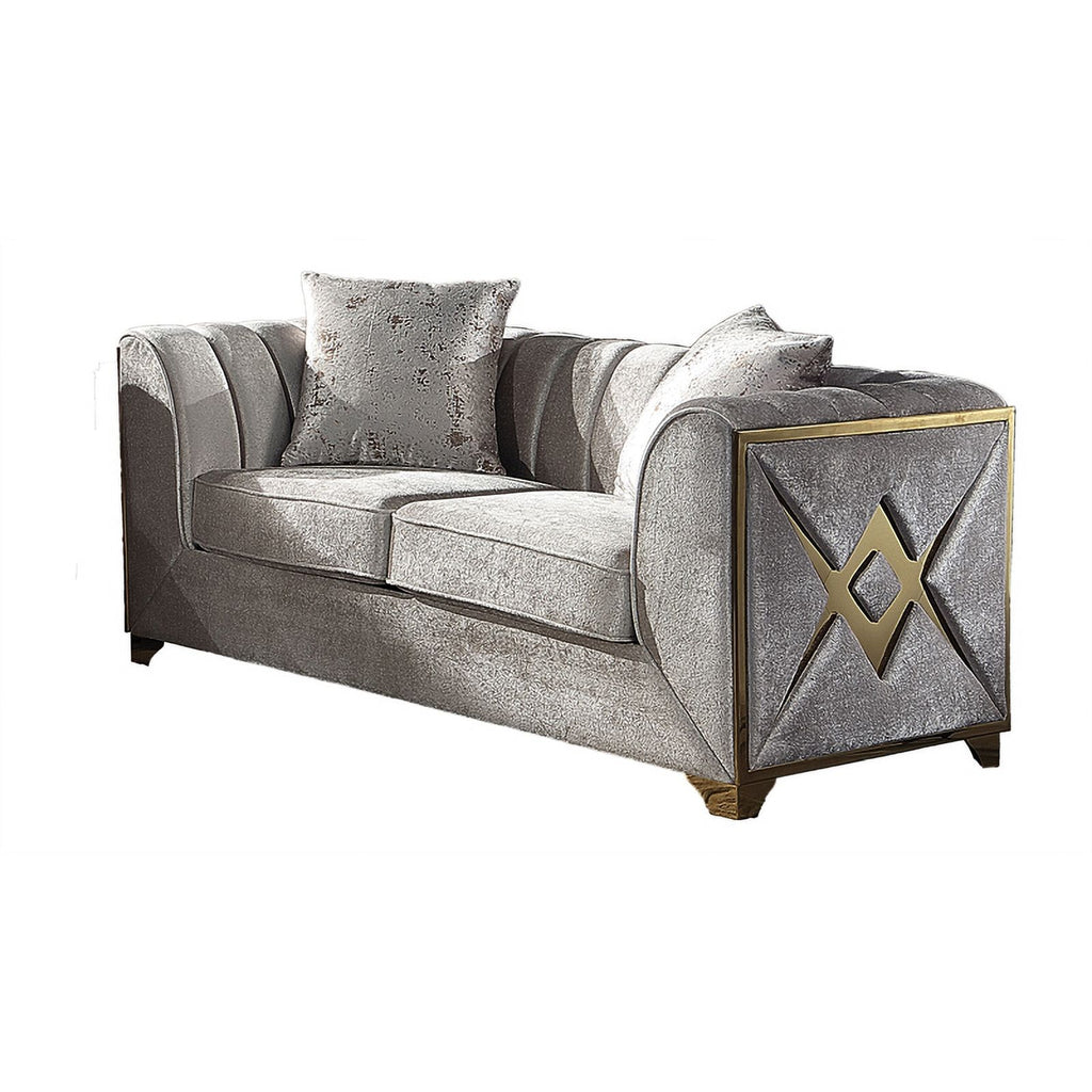 Cream Wood 2 PC Living Room Set W779155