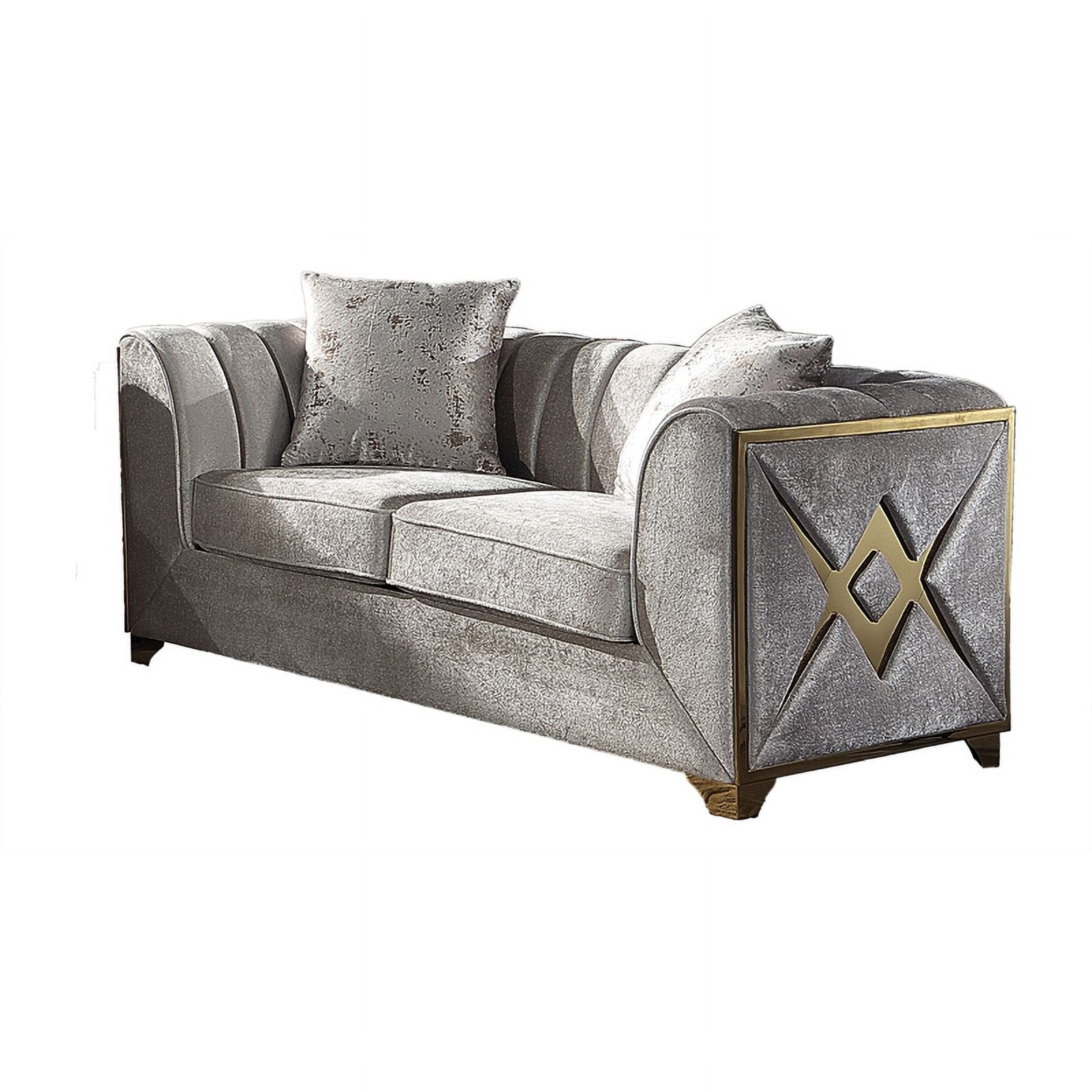 Cream Wood 2 PC Living Room Set W779155