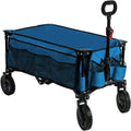 Blue Folding Camping Wagon with Side Bag I506