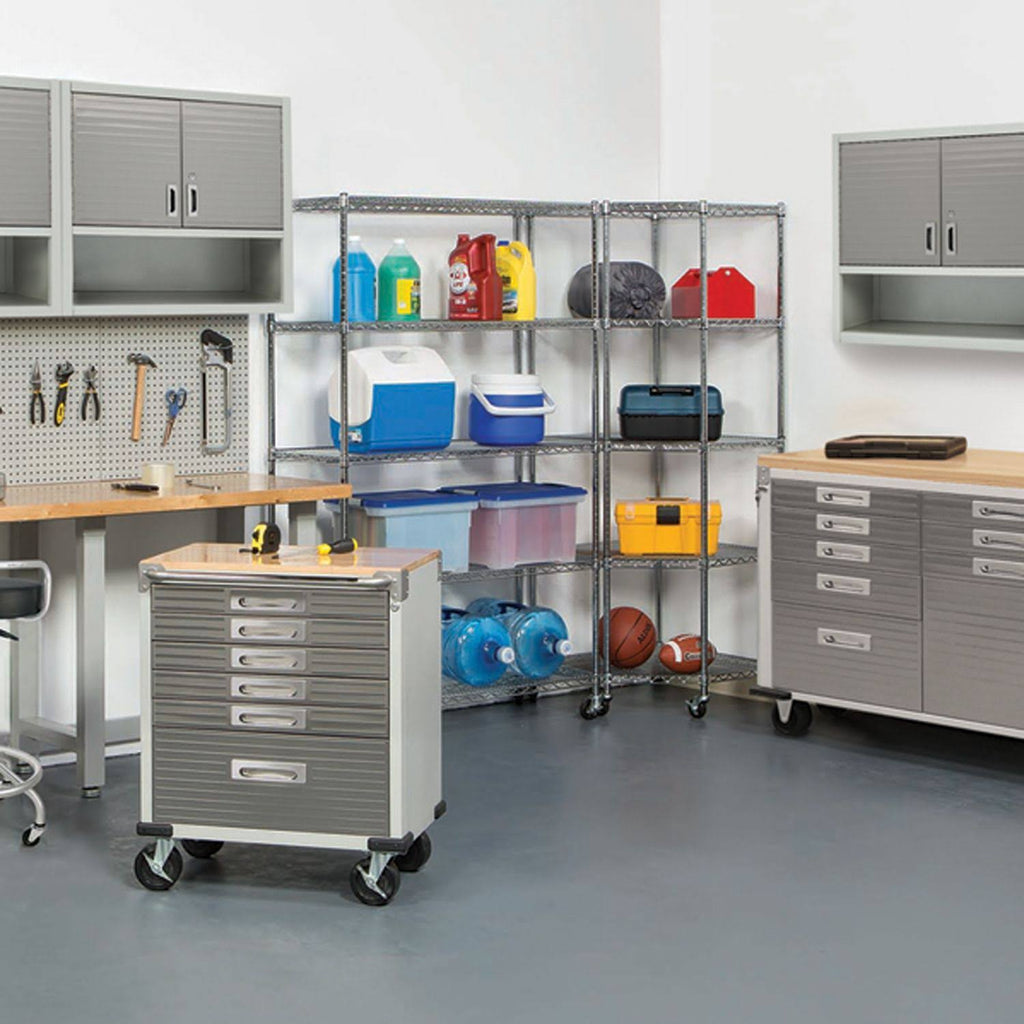 6-Level Commercial Storage Shelving, Grey Y65900