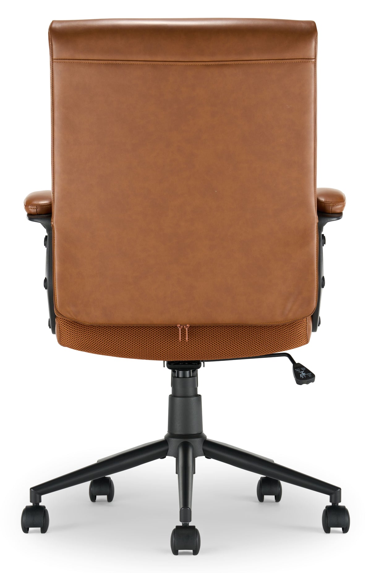 Cognac Bonded Leather Ergonomic Desk Chair E631