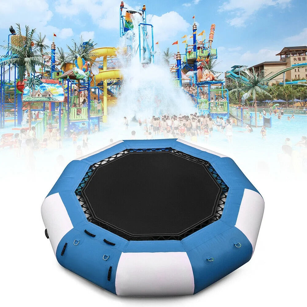 17Ft Inflatable Water Trampoline Bouncer Jump Float Platform 880lb F990637