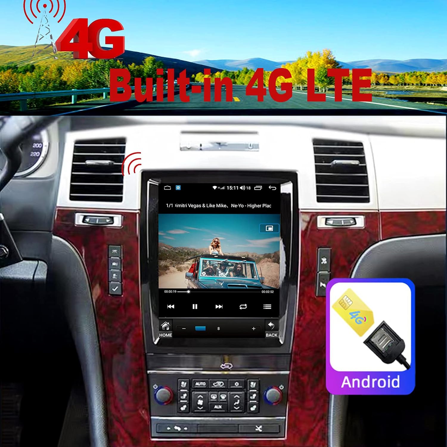 10.4inch Android 11 Touch Screen Stereo for Cadillac Escalade 2007-2014 D8063