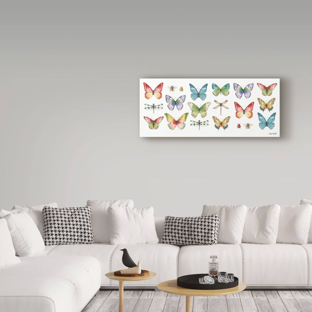 Pink Acrylic Painting Print on Wrapped Canvas D843