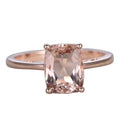 10mm Cushion Morganite 4 Carat Engagement Ring 10k Rose Gold Filigree L1504