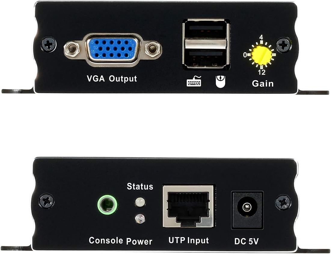 1080P 60Hz USB VGA KVM Extender Over Cat5e Cat6 Ethernet Cable C905788