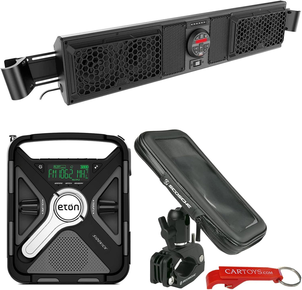 Bluetooth Overhead UTV Audio System with Four Speakers and Built-In Amplifier L546812