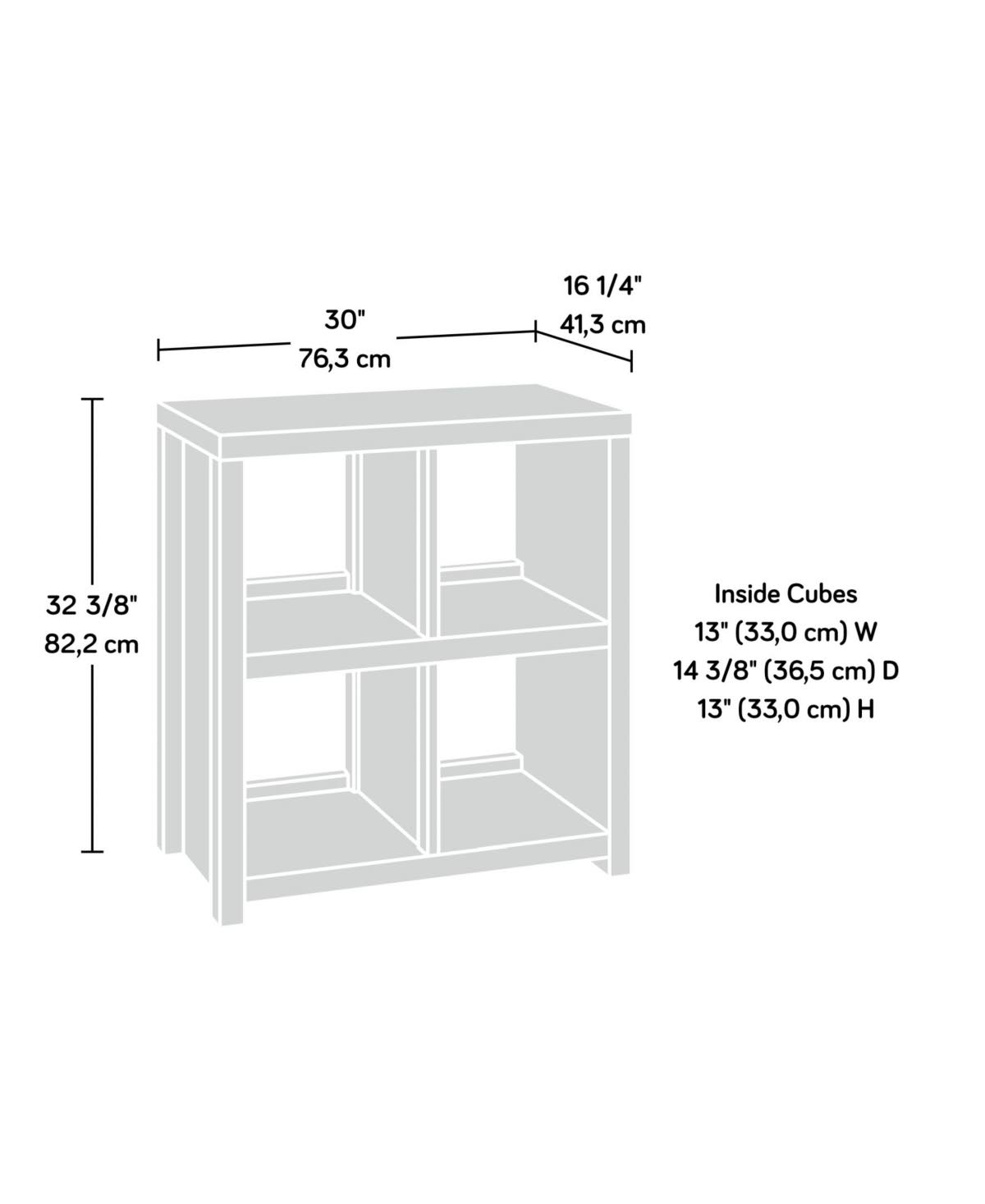 4-Cube Bookcase Lintel Oak H34892