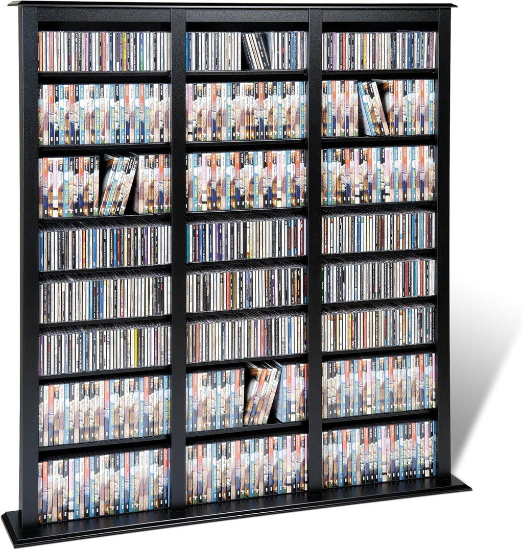 Black Triple Width Barrister Tower Storage Cabinet P71120