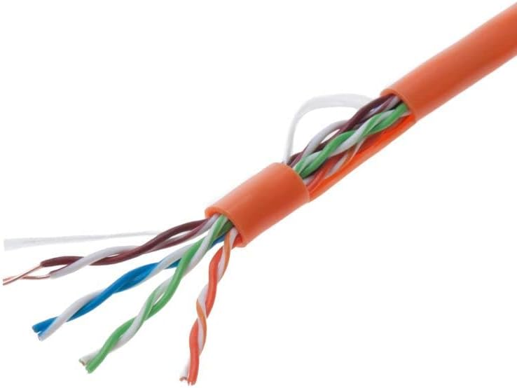 1000ft Cat5e White Solid 24AWG Shielded FTP Bulk Network Wire X56236