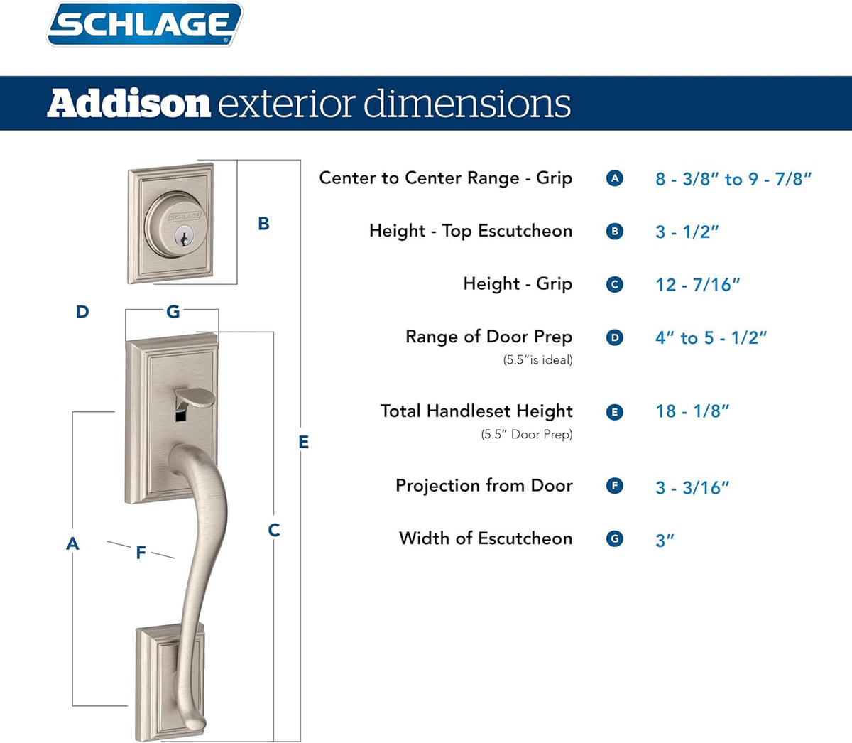 Matte Black Front Entry Handleset with Georgian Knob, Deadbolt Keyed 1 Side F916