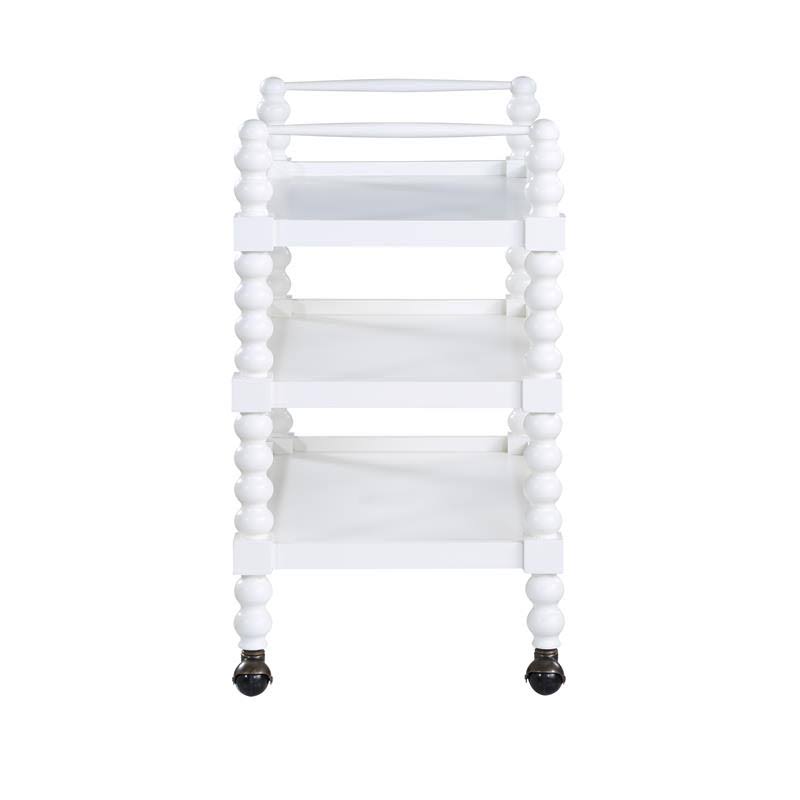 White Wood 3-Shelf Cart M203