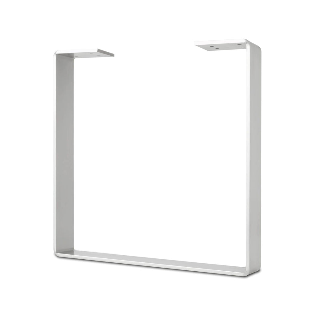 White U-Shape Flat Bar Table Leg & Bench Base Q232