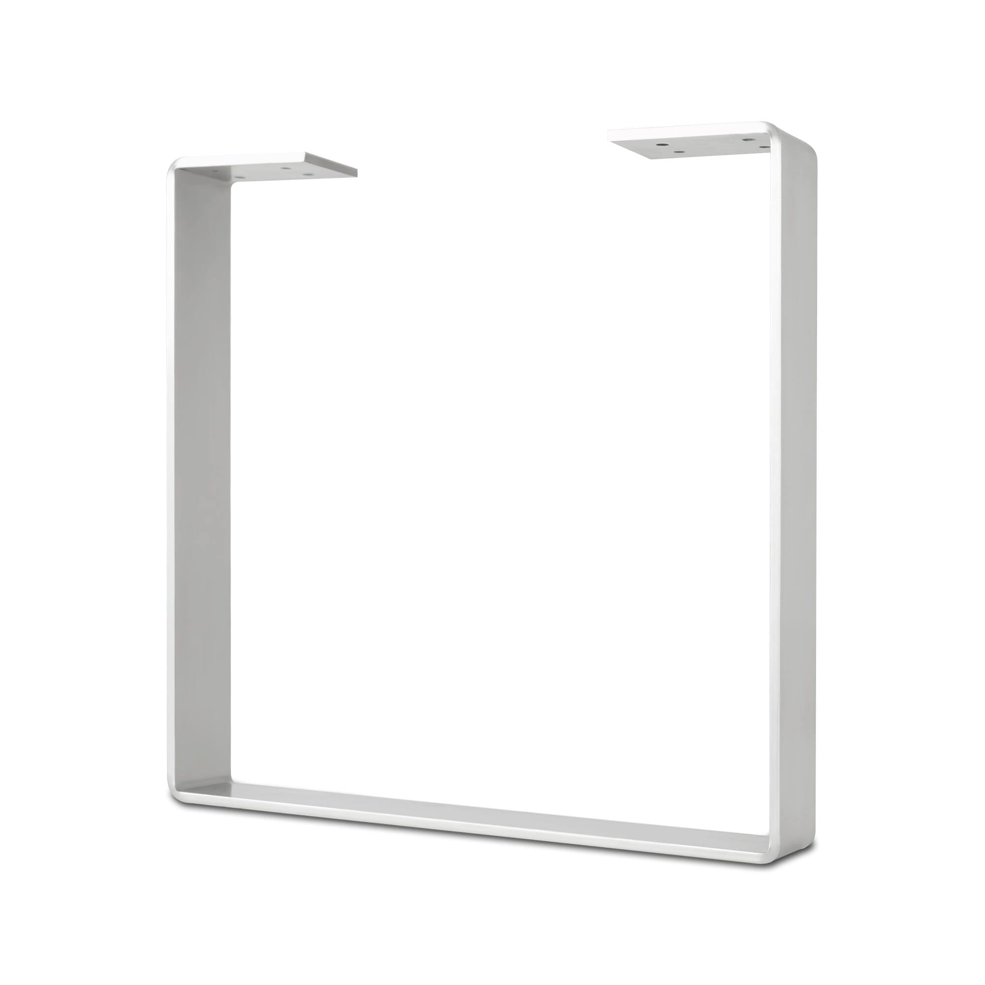 White U-Shape Flat Bar Table Leg & Bench Base Q232