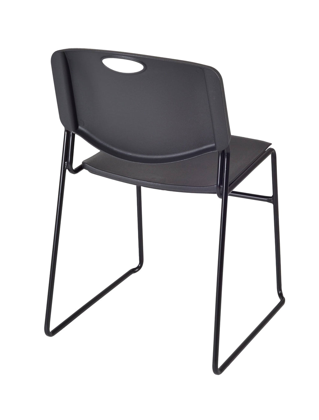 48x22 Round Breakroom Table with 4 Stack Chairs Q963064