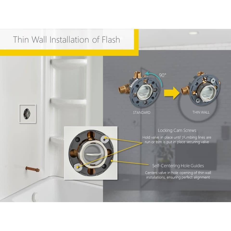 Polished Chrome Shower Trim Kit with Shower Head and Cartridge T769