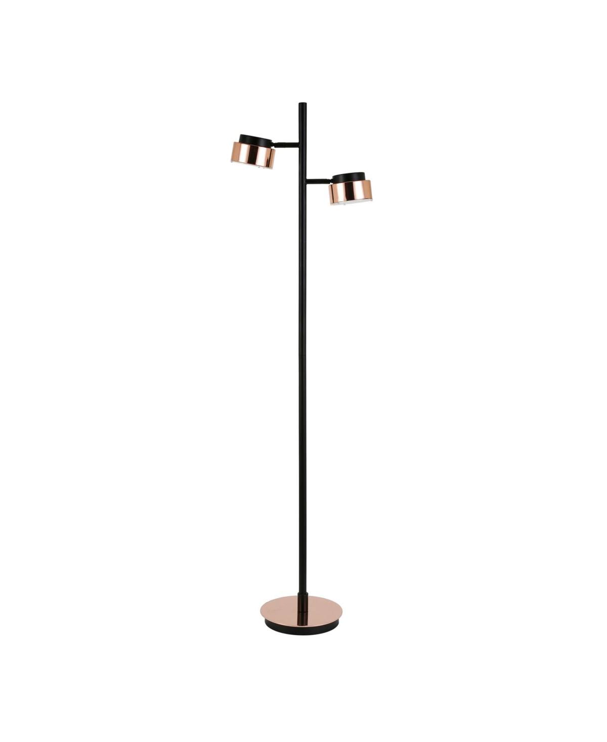 Copper and Black Floor Lamp U217