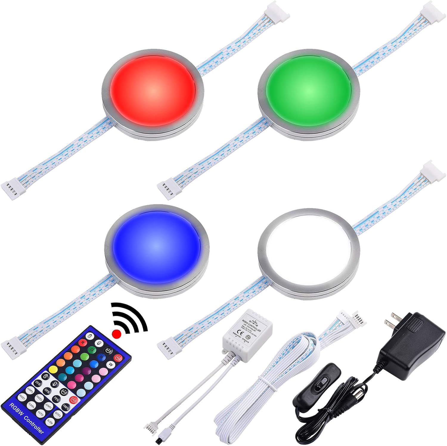 RGBW Under Cabinet LED Lighting Kit, 6 Lights Pack of 2 X52492
