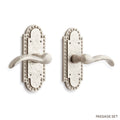 Solid Brass Passage Door Lever Set with Brushed Nickel W36806