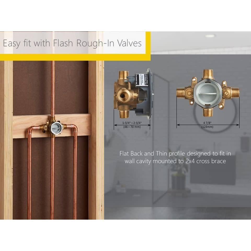 Polished Chrome Shower Trim Kit with Shower Head and Cartridge T769