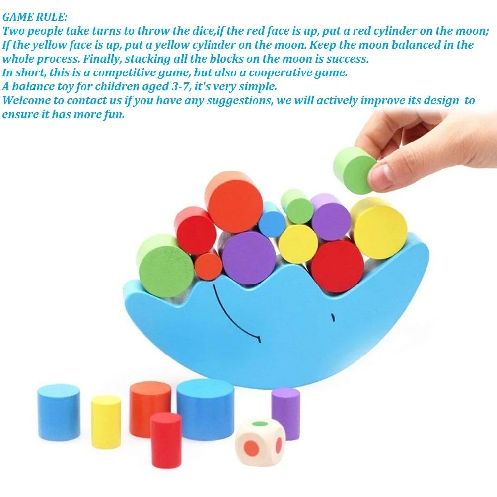 Wooden Baby Toys Balance Stacking Blocks Educational Toys B3261