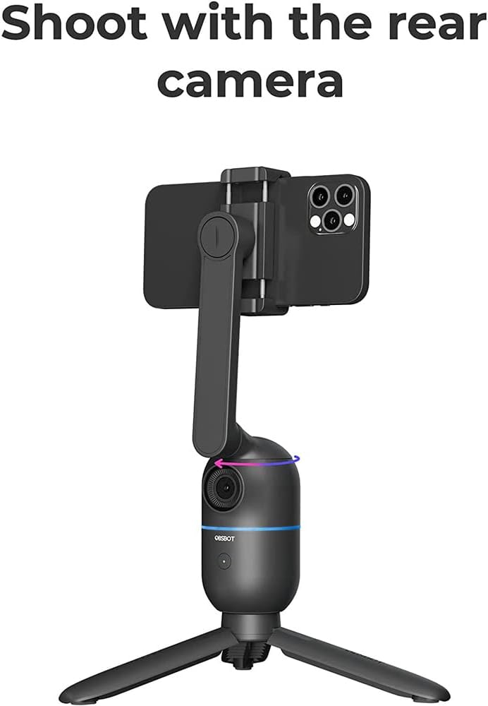 AI-Powered Auto-Tracking Camera Phone Mount Bundle with Video Conference Live Streaming Kit Q52361