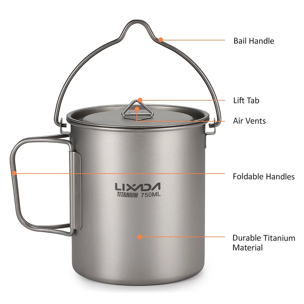 Portable Water Cup With Lid And Handle 750ml O367