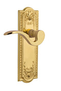 Manor Passage Door Lever Set with Meadows Polished Brass J823480