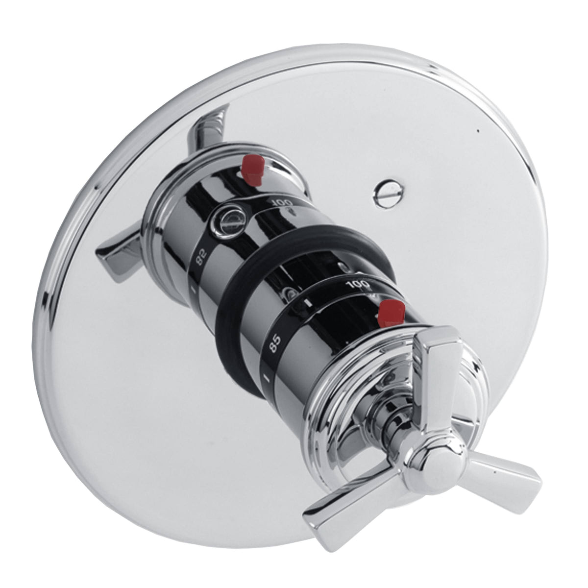 Matte White Thermostatic Trim Plate with Handle P52613