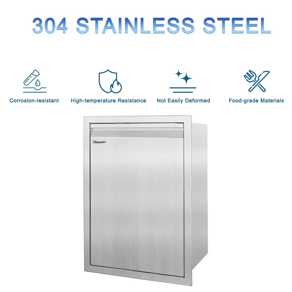 Stainless Steel Drawer W16XD18XH22.3 Inches J784