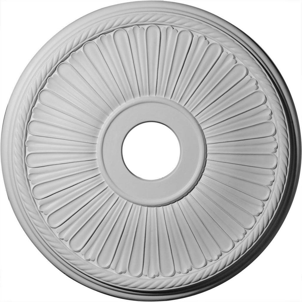 20 1/8 inchod x 3 7/8 inchid x 1 7/8 inchp Hand-Painted Ceiling Medallion Z719525