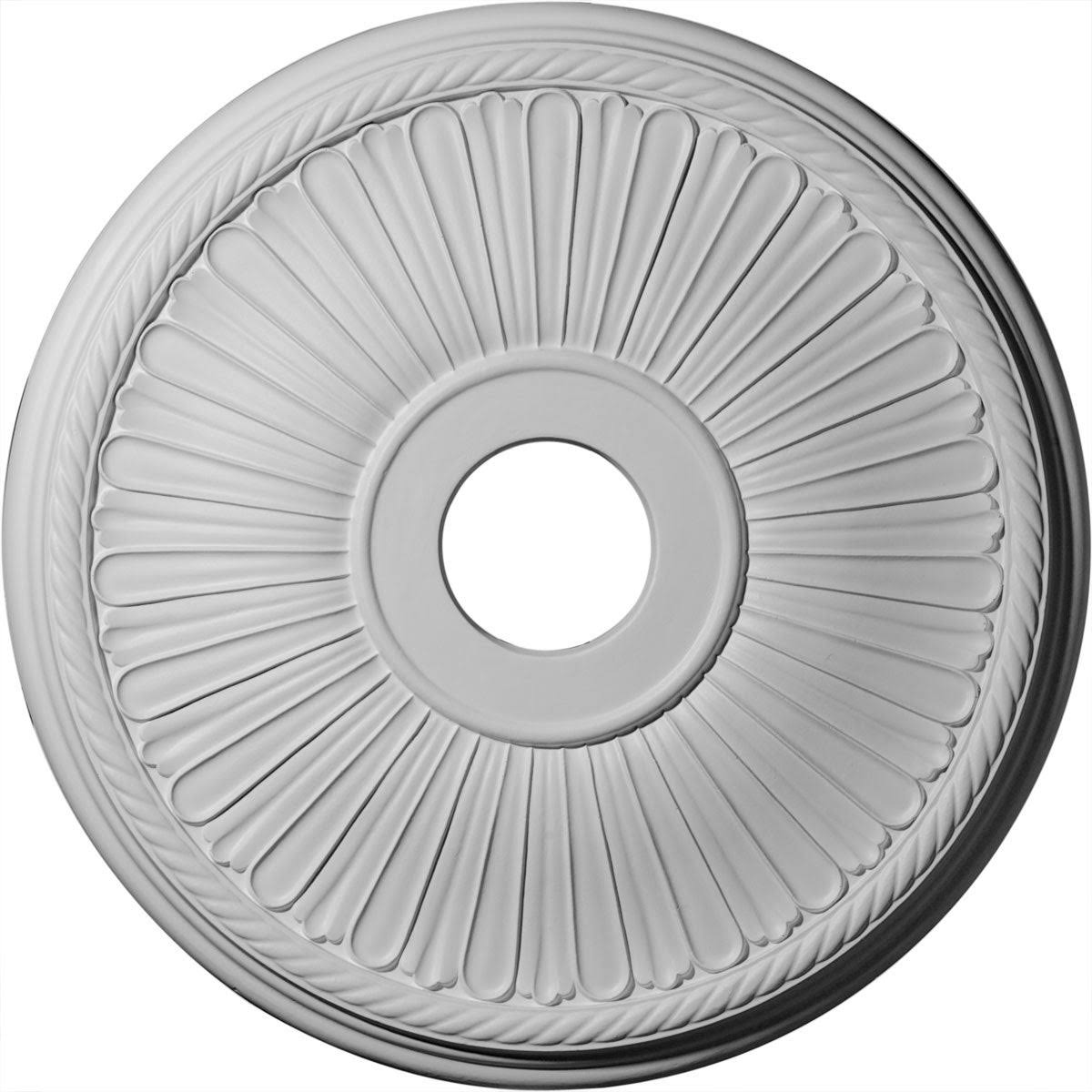20 1/8 inchod x 3 7/8 inchid x 1 7/8 inchp Hand-Painted Ceiling Medallion Z719525