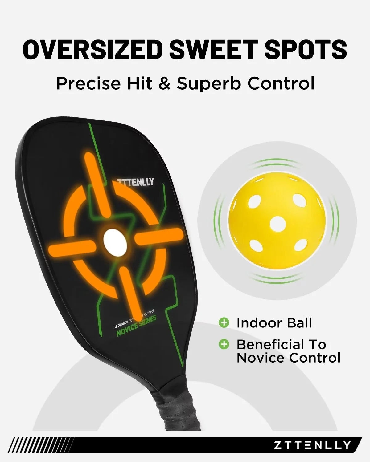 Pickleball Paddles Set of 2 with Carry Bag Wood Pickleball Rackets Y14325