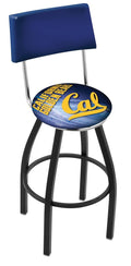 Black Wrinkle 25 inch Bar Stool with Back U782