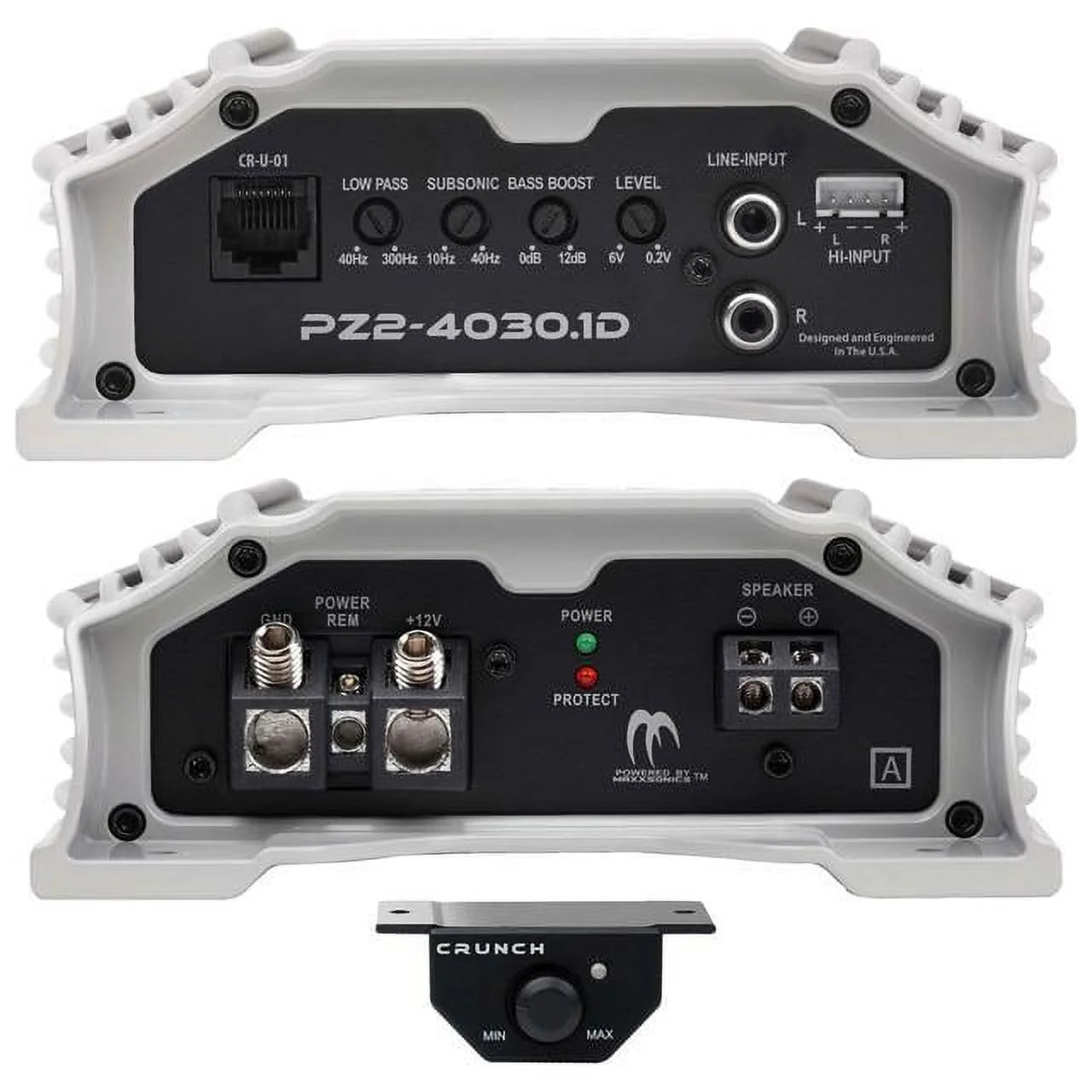 Compact 4000w Mono Car Amplifier with Bass Remote K75236
