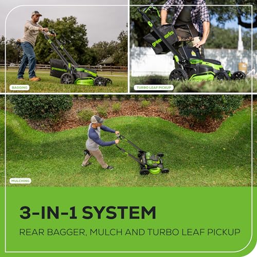 80V 25" Brushless Cordless Self-Propelled Dual Blade Lawn Mower G8163