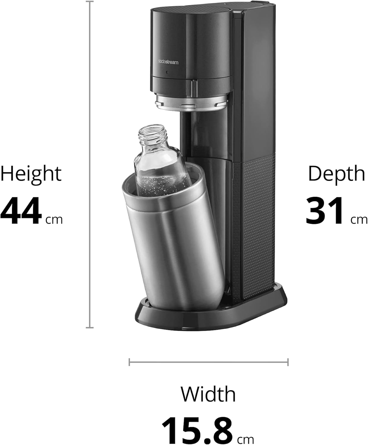 Metallic Black Sparkling Water Maker B5285